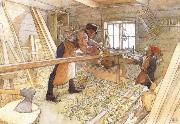 Carl Larsson In the Carpenter Shop Spain oil painting artist